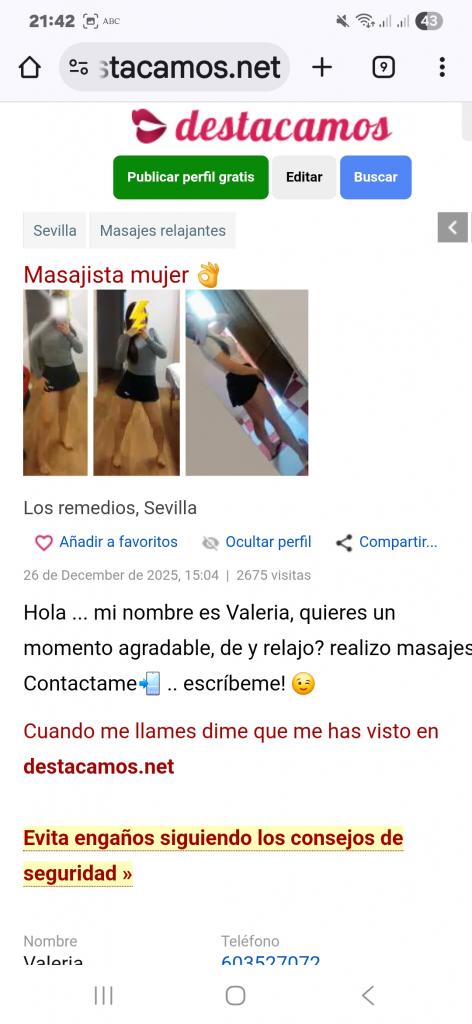 Chica busca chico en Sevilla: 